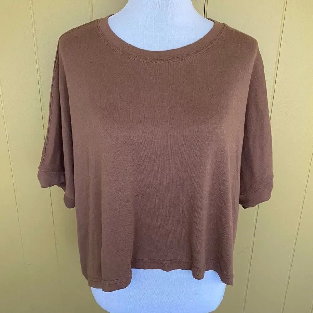 Dokotoo women S scoopneck short sleeve oversize 3/4 sleeve top